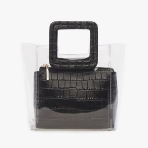 Staud Black Shirley Vinyl Bag